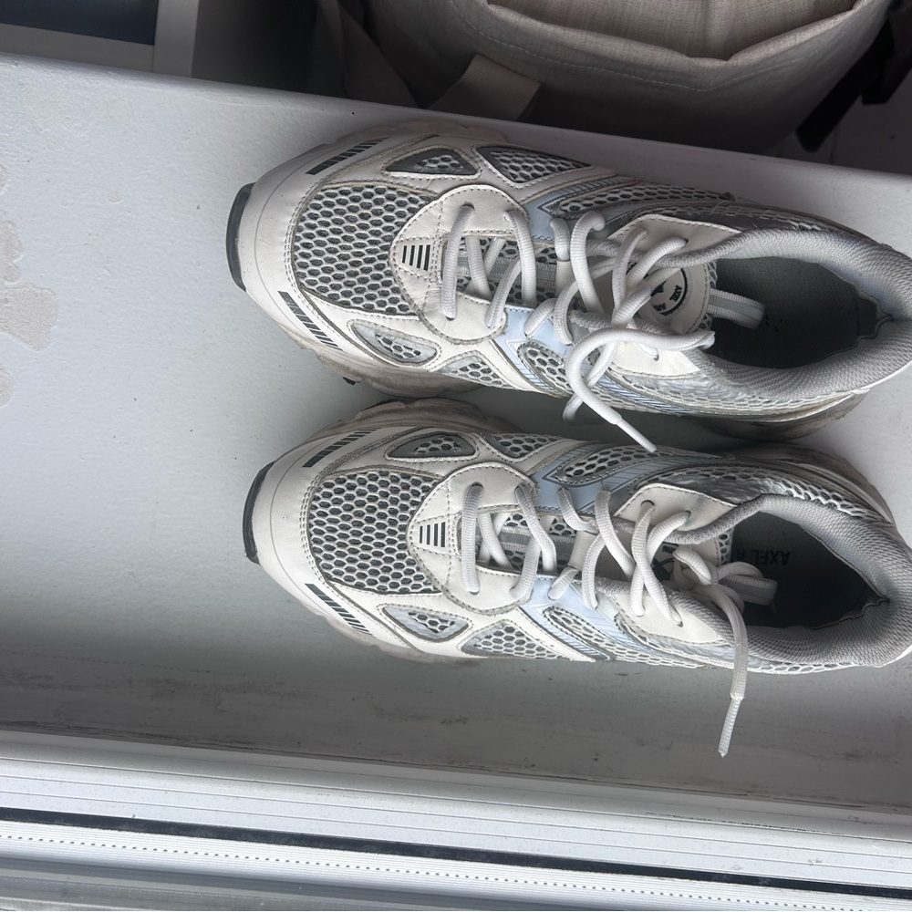 Axel Arigato White and Gray Sneakers